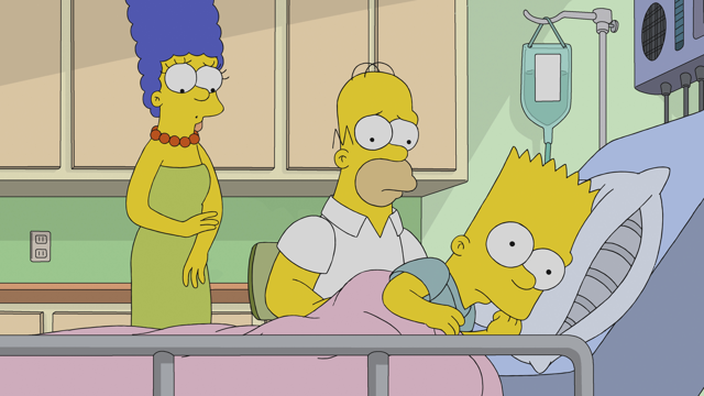 Cena do episódio “Bart Não Está Morto” de Os Simpsons