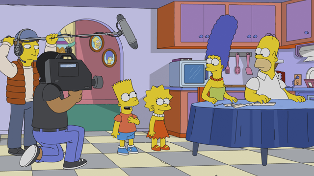 Cena do episódio “Heartbreak Hotel” de Os Simpsons