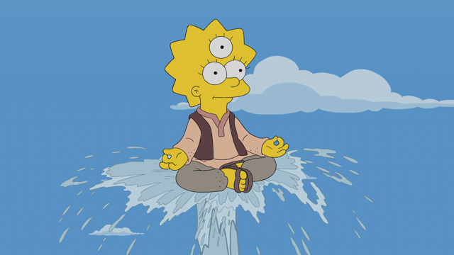Cena do episódio “Meu Jeito ou a Estrada para o Céu” de Os Simpsons