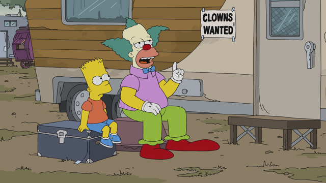 Cena do episódio “Krusty, o Palhaço” de Os Simpsons