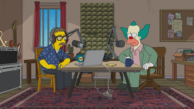 Cena do episódio “O Palhaço Continua em Cena” de Os Simpsons