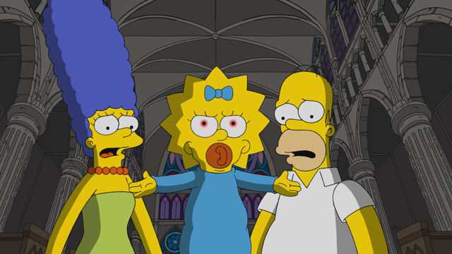 Cena do episódio “A Casa da Árvore dos Horrores XXX” de Os Simpsons