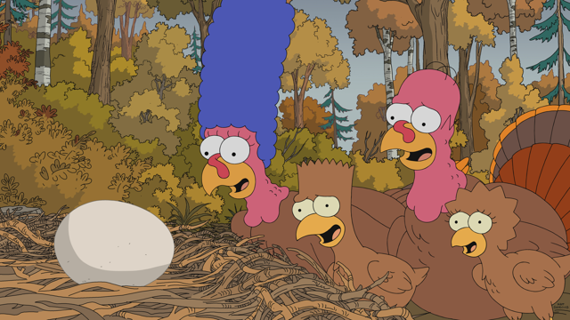 Cena do episódio “Terror na Ação de Graças” de Os Simpsons