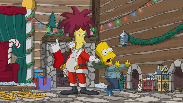 Cena do episódio “Bobby, Está Frio Lá Fora” de Os Simpsons