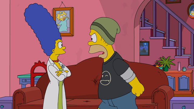 Cena do episódio “Estrada para o Poço” de Os Simpsons