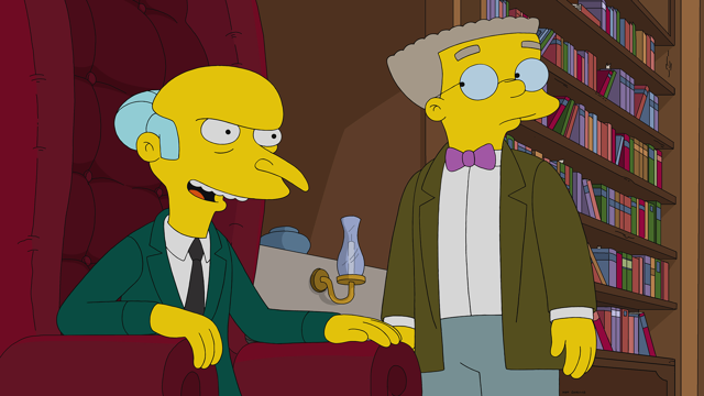 Cena do episódio “Burns Disfaçardo” de Os Simpsons