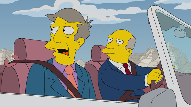 Cena do episódio “Estrada para Cincinnati” de Os Simpsons