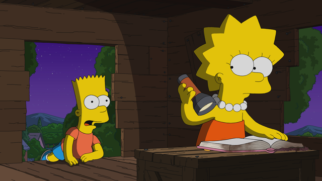 Cena do episódio “Rainha do Diário” de Os Simpsons