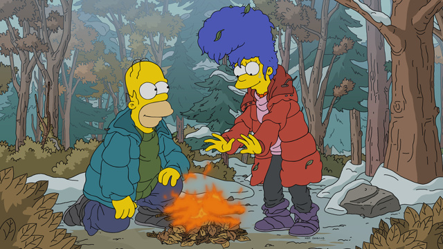 Cena do episódio “Desfocados e Pelados” de Os Simpsons