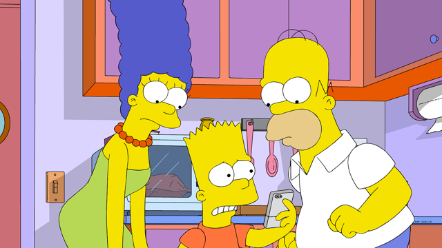 Cena do episódio “Bart, o Descolado” de Os Simpsons