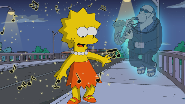 Cena do episódio “O Som de Gengivas Sangrentas” de Os Simpsons