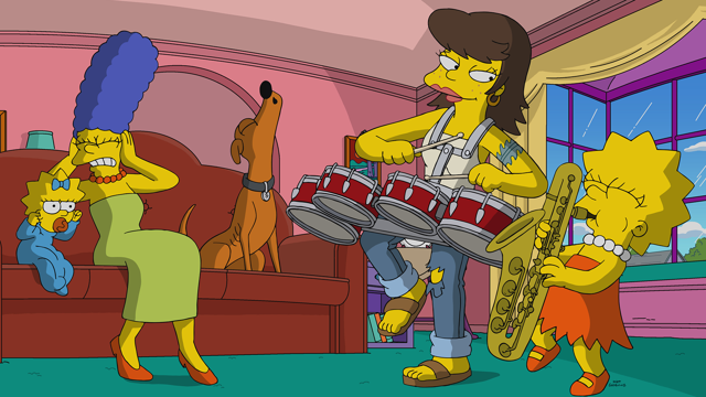 Cena do episódio “Garotas Só Querem Se Divertir” de Os Simpsons