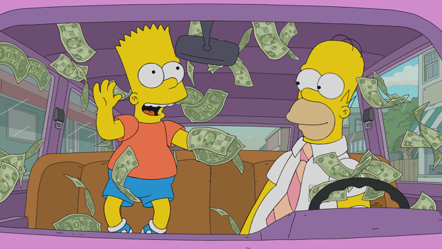 Cena do episódio “O Rock” de Os Simpsons