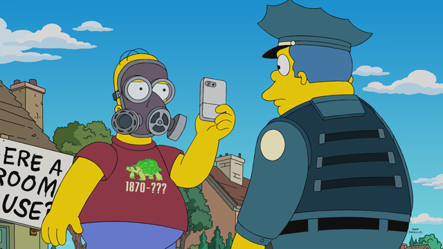 Cena do episódio “Habeas tartaruga” de Os Simpsons
