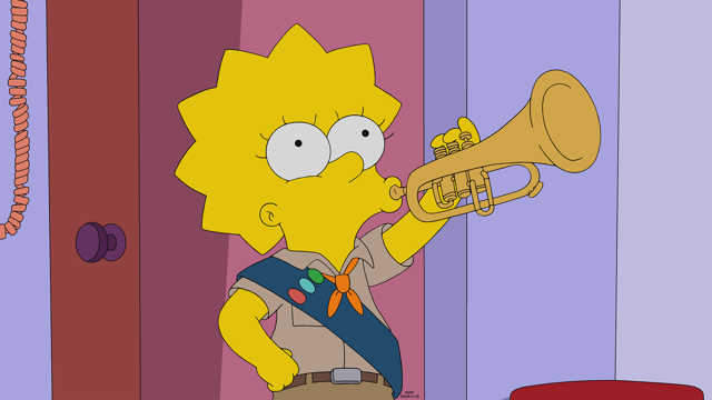 Cena do episódio “Lisa, o escoteiro” de Os Simpsons