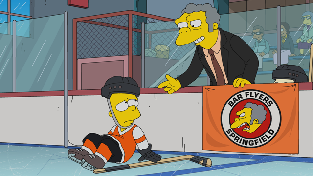Cena do episódio “Baita Idiota” de Os Simpsons
