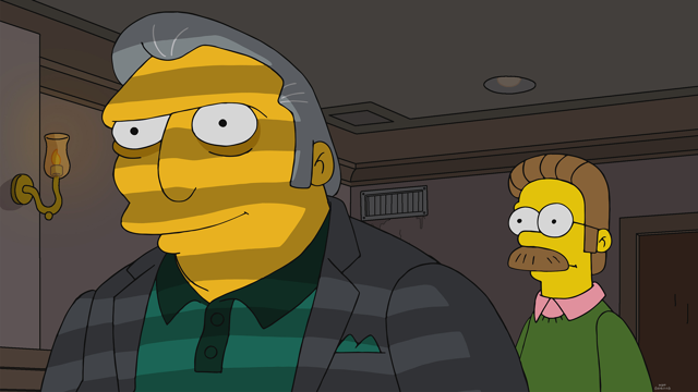 Cena do episódio “Os Vários Santos de Springfield” de Os Simpsons