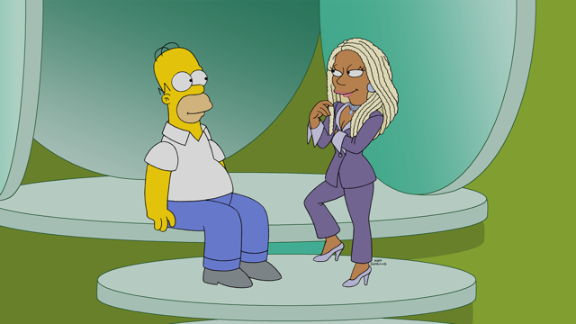 Cena do episódio “Exército de Fan-áticos” de Os Simpsons