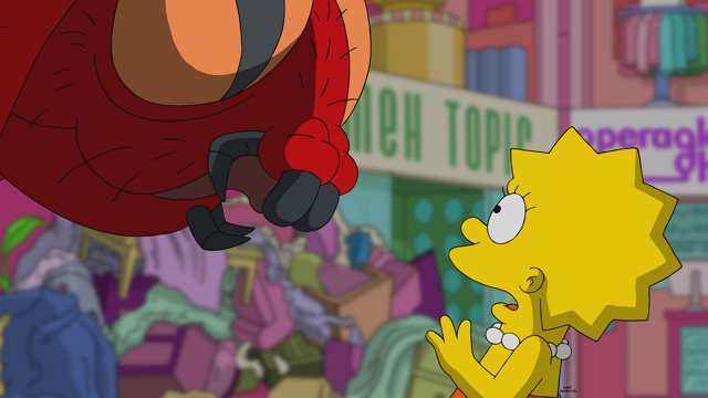 Cena do episódio “Lagartas Famintas” de Os Simpsons