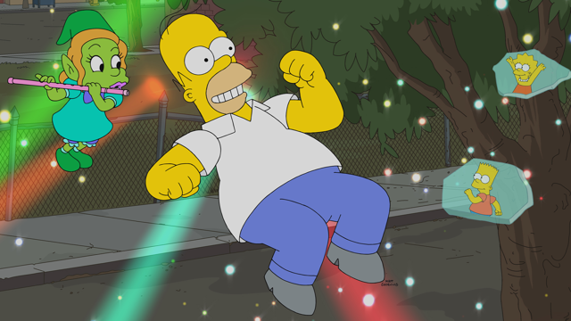 Cena do episódio “As Aventuras de Homer Pelo Para-Brisa” de Os Simpsons