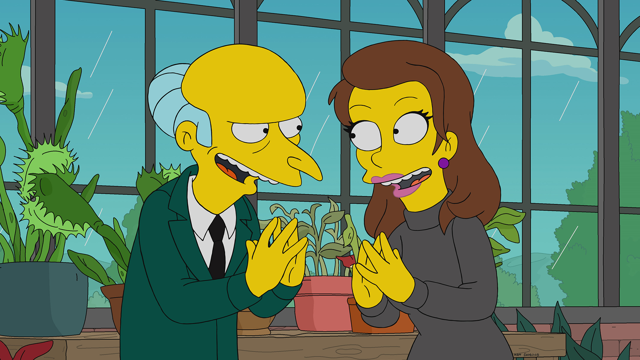 Cena do episódio “Armadilha Sedenta: Uma História de Amor Corporativo” de Os Simpsons