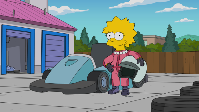 Cena do episódio “Lisa no Kart” de Os Simpsons