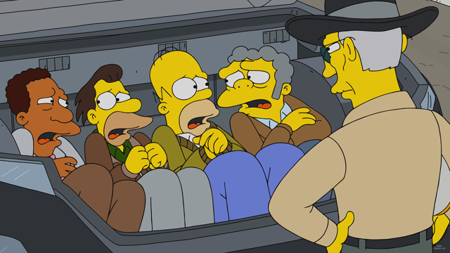 Cena do episódio “Tudo Cinza” de Os Simpsons