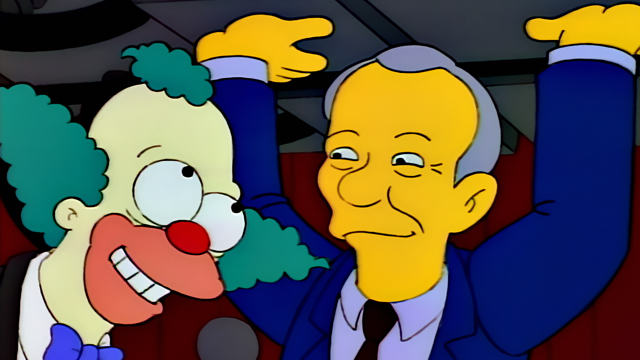 Cena do episódio “Krusty Sai do Ar” de Os Simpsons