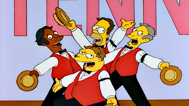 Cena do episódio “O Quarteto de Homer” de Os Simpsons