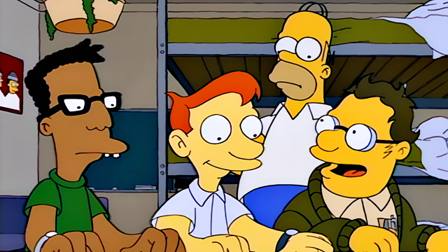 Cena do episódio “Homer Vai ao Colégio” de Os Simpsons
