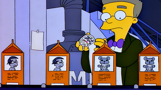 Cena do episódio “O Ursinho” de Os Simpsons