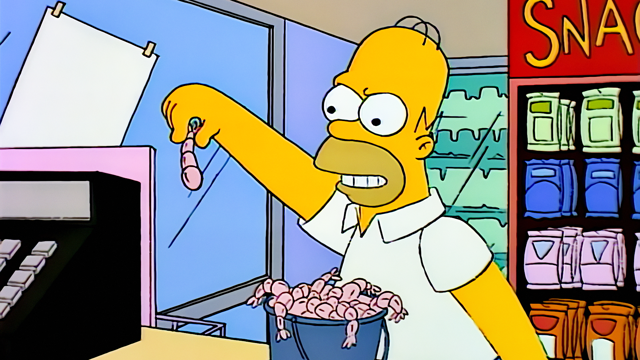 Cena do episódio “Homer e Apu” de Os Simpsons