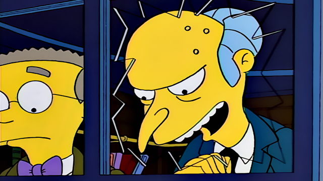 Cena do episódio “O Herdeiro do Sr. Burns” de Os Simpsons
